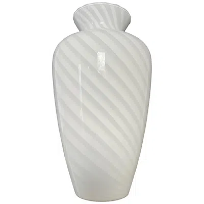Pre-owned Venini Mid Century Modern Murano Glass Vase Attributed To , 1970s In Transparent