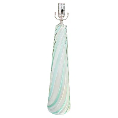Pre-owned Venini Mid Century Murano Glass Lamp By Seguso In Transparent