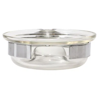Pre-owned Venini Mid-century Hand-blown Murano Glass Wall Mounted Soap Dish Signed  In Gray