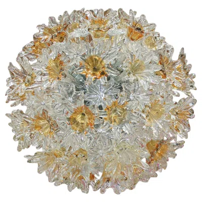 Pre-owned Venini Mid-century Modern Toni Zuccheri Edited By  Murano Glass Italian Lamp In Brown