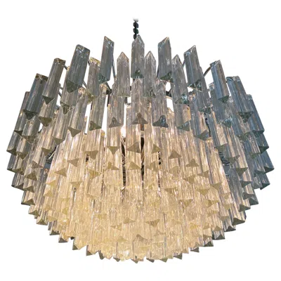 Pre-owned Venini Mid-century Modern Xl  Chandelier In Brown