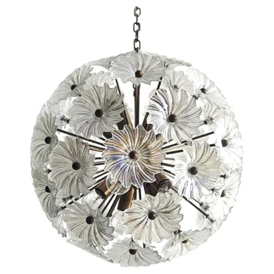 Pre-owned Venini Mid-century Sputnik Italian Chandelier In Transparent