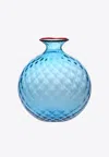 Venini Monofiore Balloton Large Vase In Blue