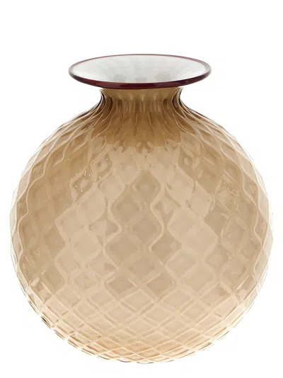 Venini Monofiore Balloton Vases Beige In Brown