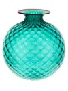 Venini Monofiore Balloton Vases Light Blue In Green