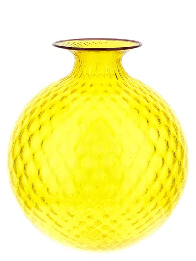 Venini Monofiore Balloton Vases Yellow In Gold