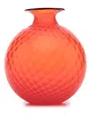 Venini Monofiore Glass Vase In Orange