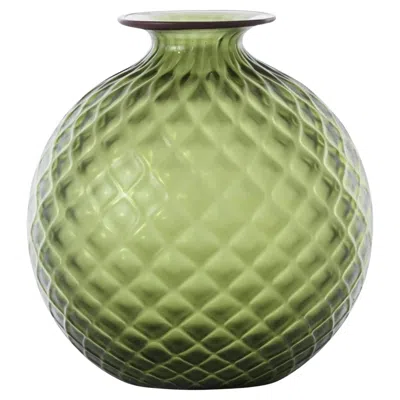 Pre-owned Venini Monofiori Balloton 100.18 Medium Apple Green - Glass Vase - Damiani