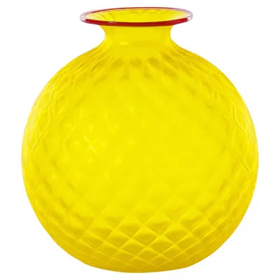 Pre-owned Venini Monofiori Balloton 100.29 Large Ginkgo Biloba - Glass Vase - Damiani In Transparent