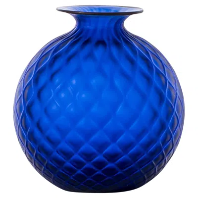 Pre-owned Venini Monofiori Balloton 100.29 Large Sapphire - Glass Vase - Damiani In Blue