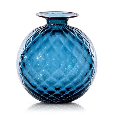 Venini Monofiori Balloton Extra Small Vase In Blue