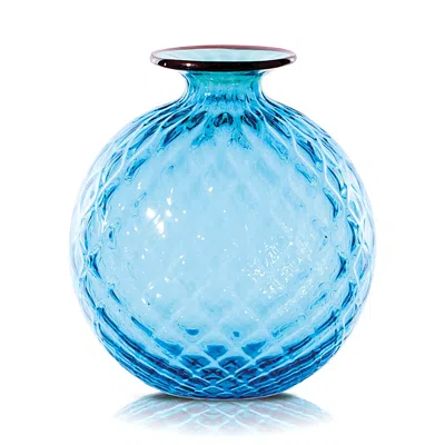 Venini Monofiori Balloton Extra Small Vase In Blue