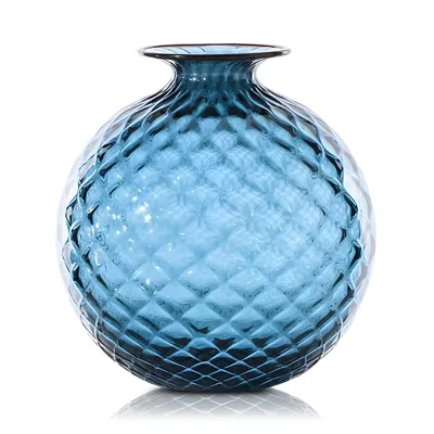 Venini Monofiori Balloton Medium Vase In Blue