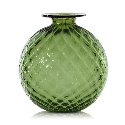 Venini Monofiori Balloton Small Vase In Green