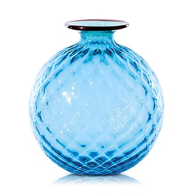 Venini Monofiori Balloton Small Vase In Blue