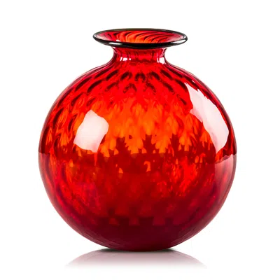 Venini Monofiori Balloton Small Vase In Red