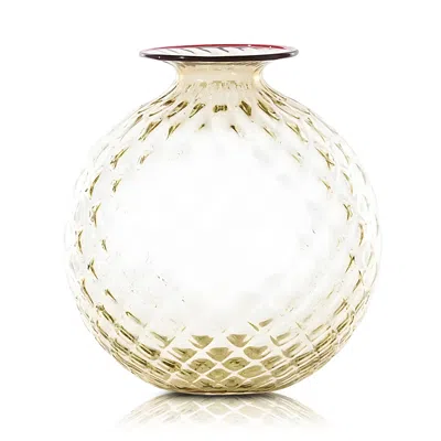 Venini Monofiori Balloton Small Vase In Yellow
