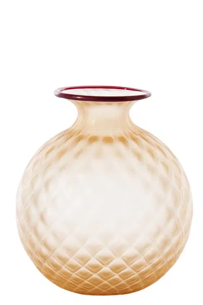 Venini 'monofiori Balloton' Vase In Orange
