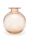 Venini Monofiori Balloton Vase (21,5cm) In Brown