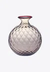 Venini Monofiori Balloton Vase In Taupe