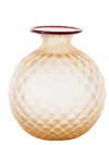 Venini Monofiori Balloton Vases Orange In Gold