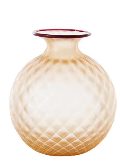 Venini Monofiori Balloton Vases Orange In Gold