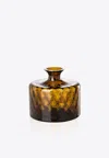 Venini Monofiori Carnevale Glass Vase In Brown