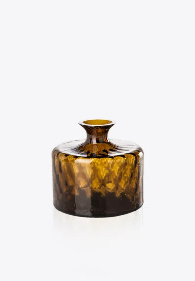 Venini Monofiori Carnevale Glass Vase In Brown
