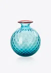 Venini Monofiori Glass Vase In Blue