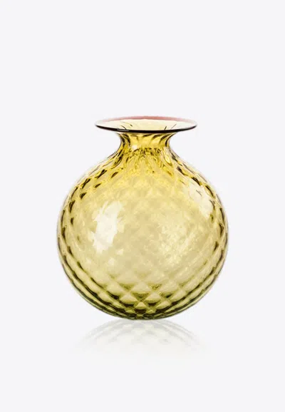 Venini Monofiori Balloton Glass Vase In Green