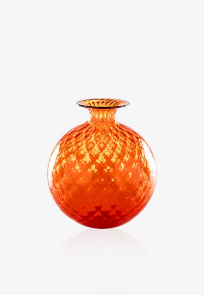 Venini Monofiori Glass Vase In Orange