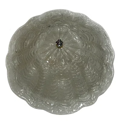 Pre-owned Venini Monumental Large Murano Glass Dome Flush Mount  Style 1970s, Italy In Transparent