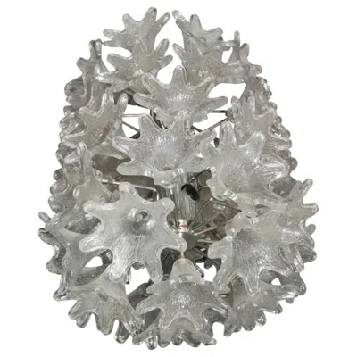 Pre-owned Venini Murano Chandelier Bouquet, 1970 Venni Attributed In Transparent