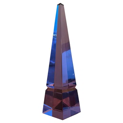 Pre-owned Venini Murano Decorative Obelisk By Seguso In Purple