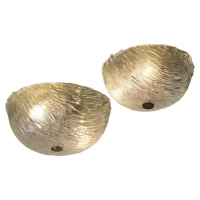 Pre-owned Venini Murano Glass Ceiling Lights. Toni Zuccheri For , Italy, Ca. 1950. In Brown