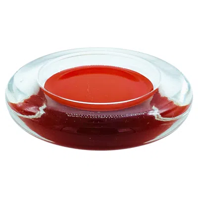Pre-owned Venini Murano Glass Centerpiece, Italy, Mid-century, 20\ Diameter" In Red