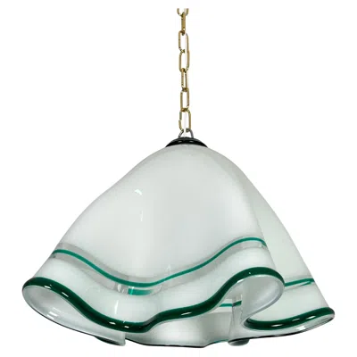 Pre-owned Venini Murano Glass Chandelier "fazzoletto" Attributed To , 1960s In Transparent