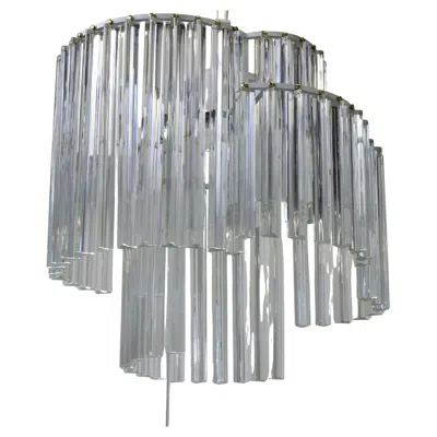Pre-owned Venini Murano Glass Chandelier, Mid-century Modern, Italy, 1965 In Transparent