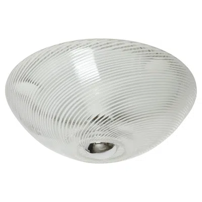 Pre-owned Venini Murano Glass Flush Mount Ceiling Or Wall Light, Italy Circa 1960s In Clear