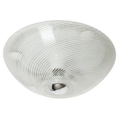 Pre-owned Venini Murano Glass Flush Mount Ceiling Or Wall Light, Italy Circa 1960s In Transparent
