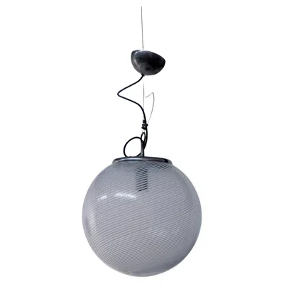 Pre-owned Venini Murano Glass Pendant Lamp By  In Transparent