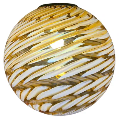 Pre-owned Venini Murano Glass Sphere Chandelier Attr To , Ca. 1970 In Sand