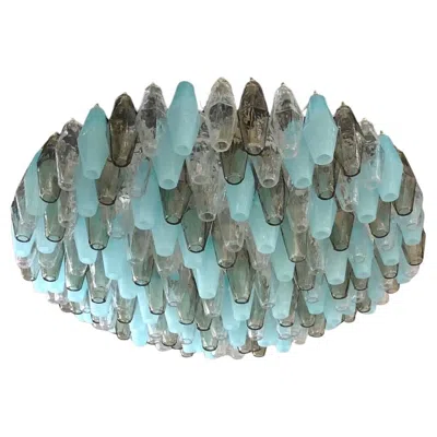 Pre-owned Venini Murano In The Style Of  Round Polychrome Polyhedra Chandelier, 2020 In Transparent