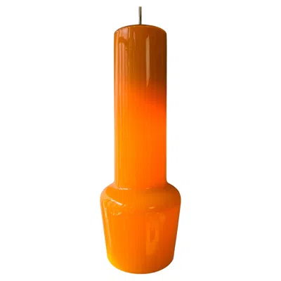 Pre-owned Venini Murano Orange Glass Pendant Light, Attributed To , Italy, 1970s