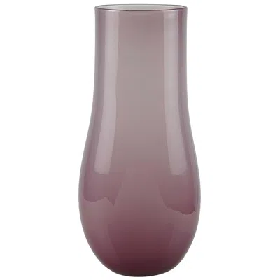 Pre-owned Venini Murano Signed Lavender Purple Opaline Italian Art Glass Flower Vase