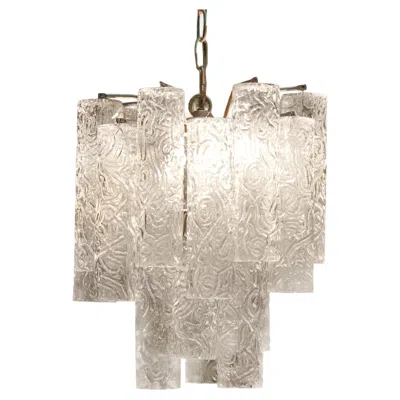 Pre-owned Venini Murano Tronchi Chandelier By Toni Zuccheri For  In Sand