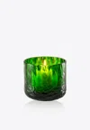 Venini Night In Venice Glass Candle In Green
