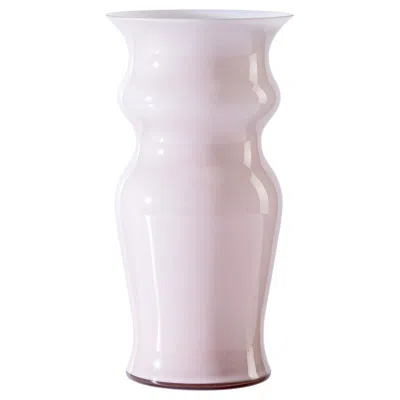 Pre-owned Venini Odalische Small Glass Vase In Cipria Pink By Leonardo Ranucci