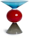 Venini Oman Glass Vase In Blue