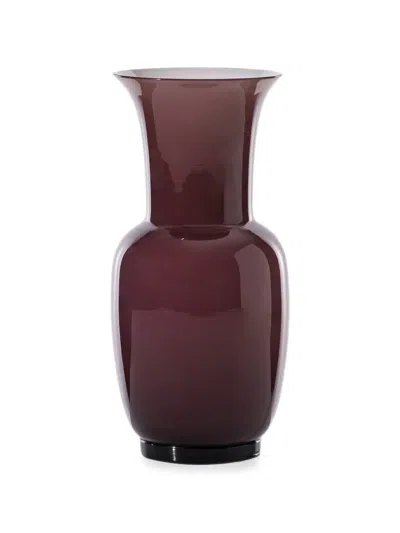 Venini Opal Blown-glass Vase In Burgundy